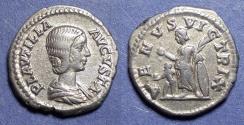 Ancient Coins - Roman Empire, Plautilla 202-5, Silver Denarius