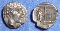 Ancient Coins - Ionia, Kolophon 450-410 BC, Silver Tetartemorion
