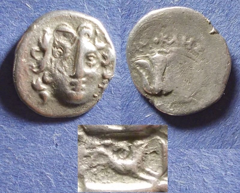 Ancient Coins - Islands off of Caria, Rhodes, Democles - Magistrate Circa 200 BC, Drachm
