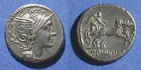 Ancient Coins - Republic Denarius - Claudia 1 - 110-109 BC