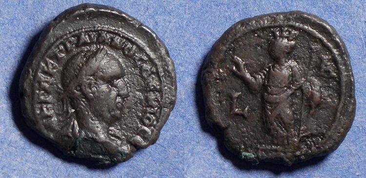Ancient Coins - Roman Egypt, Trajan Decius 249-251, Billon Tetradrachm
