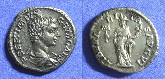 Ancient Coins - Roman Empire – Geta (as Caesar) 198-208 – Denarius