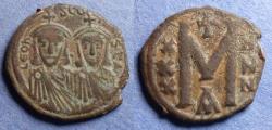 Ancient Coins - Byzantine Empire, Leo V & Constantine 813-820, Bronze Follis