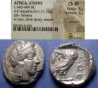 Ancient Coins - Attica, Athens 440-404 BC, Silver Tetradrachm