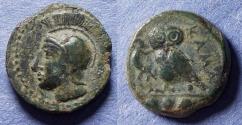 Ancient Coins - Sicily, Kamarina 425-405 BC, Bronze Tetras