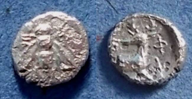 Ancient Coins - Ephesos, Ionia 390-380 BC, Trihemiobol