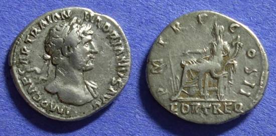 Ancient Coins - Roman Empire - Hadrian 117-138AD - Denarius