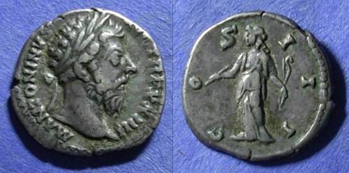 Ancient Coins - Roman Empire, Marcus Aurelius 161-180, Denarius