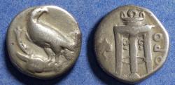 Ancient Coins - Bruttium, Kroton 435-350 BC, Silver Nomos