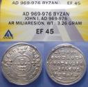 Ancient Coins - Byzantine Empire, John I 969-976, Silver Miliaresion