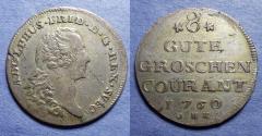 World Coins - Sweden - Pomerania, Adolf Fredrik 1760 OHK, Silver 8 Gute Groschen