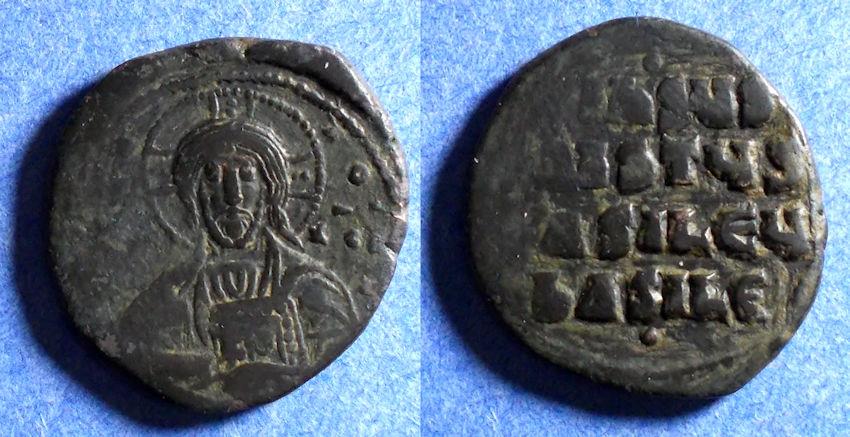 Ancient Coins - Byzantine Empire, Anonymous (Class A2) 976-1025, Bronze Follis