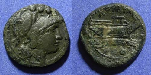 Ancient Coins - Roman Republic, Anonymous Circa 150 BC, Triens