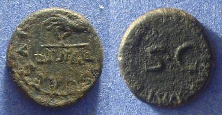 Ancient Coins - Claudius 41-54AD AE Quadrans
