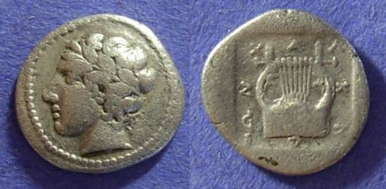 Ancient Coins - Macedonia – Chalcidian league Circa 360 BC – Tetrobol