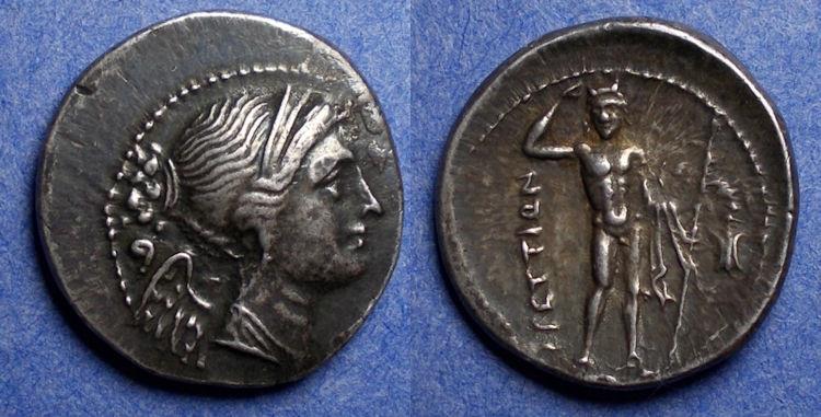 Ancient Coins - Bruttium, The Brettii 216-214 BC, Silver Drachm