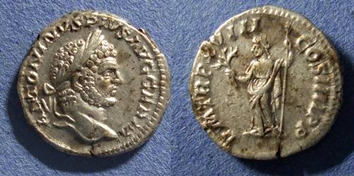Ancient Coins - Roman Empire, Caracalla 198-211, Denarius