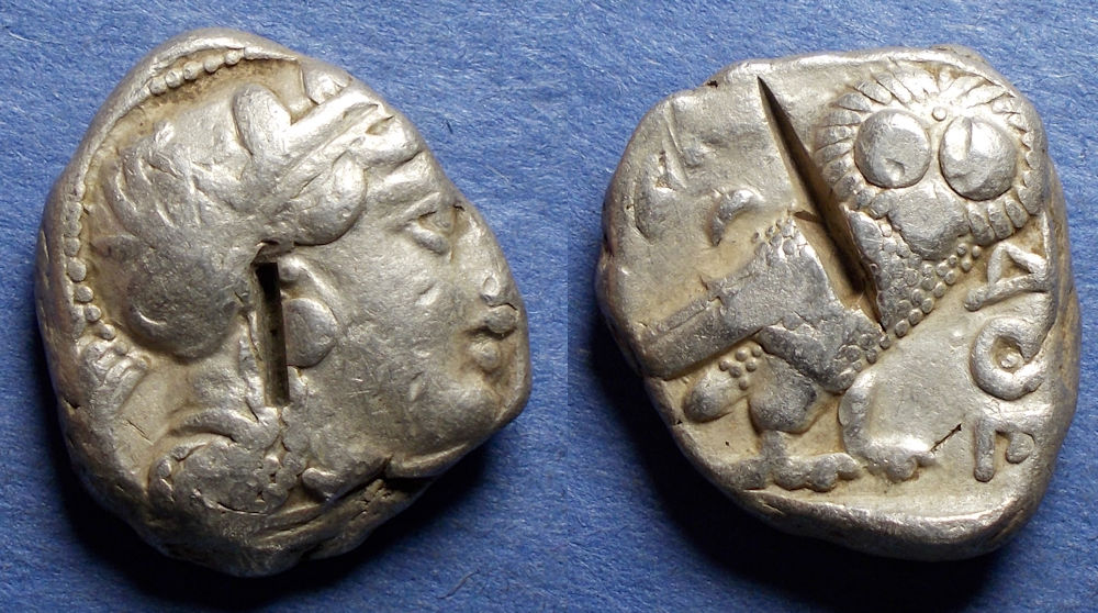 Attica, Athens 355294 BC, Silver Tetradrachm Greek Coins