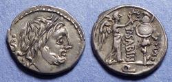 Ancient Coins - Roman Republic, P Vettius Sabinus 99 BC, Silver Quinarius