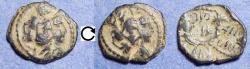 Ancient Coins - Nabatea, Aretas IV with Shuqailat 9 BC - 40 AD, Bronze AE15 - double struck