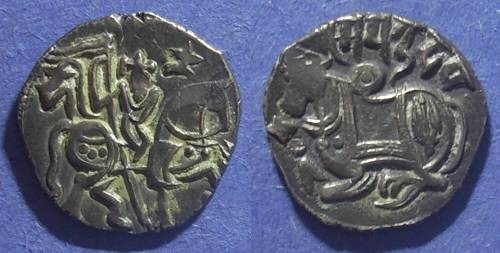 Ancient Coins - Guptas, Samanta Deva Circa 900 AD, Drachm