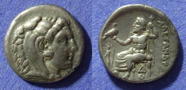 Ancient Coins - Macedonian Kingdom – Alexander III, 336-323 BC: lifetime drachm