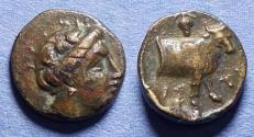 Ancient Coins - Euboaea, Histiaea 369-338 BC, Bronze AE13