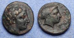 Ancient Coins - Thessaly, Phalanna 400-350 BC, Bronze Dichalkon