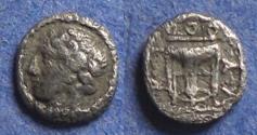 Ancient Coins - Macedonia, Chalkidian league Circa 420 BC, Silver Hemiobol