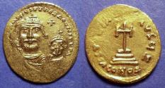 Ancient Coins - Byzantine Empire, Heraclius 610-641, Gold Solidus
