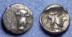 Ancient Coins - Western Asia Minor, Uncertain city Circa 450 BC, Silver Hemiobol