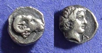 Ancient Coins - Halikarnassos Caria Circa 380 BC – Hemiobol