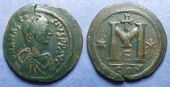 Ancient Coins - Byzantine Empire, Anastasius 491-518, Bronze Follis
