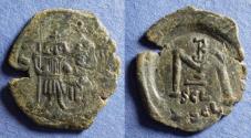 Ancient Coins - Byzantine Empire, Constans II 641-668, Bronze Follis