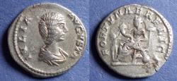 Ancient Coins - Roman Empire, Julia Domna 193-217, Silver Denarius
