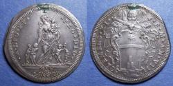 World Coins - Papal states, Clement XI 1708, Silver Testone