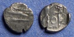 Ancient Coins - Phoenicia, Sidon, Ba'Alshillem II 401-366 BC, Silver 1/16 Shekel