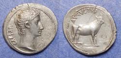 Ancient Coins - Roman Empire, Augustus 27BC-14AD, Silver Denarius