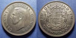 World Coins - Great Britian, George VI 1937, Silver Crown