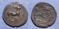 Ancient Coins - Sicily, Messana 445-439 BC, Silver Litra