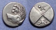 Ancient Coins - Thrace, Chersonesos 386-338 BC, Silver Hemidrachm
