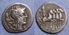 Ancient Coins - Roman Republic, M Vargunteius 130 BC, Silver Denarius