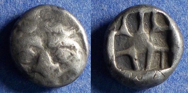 Ancient Coins - Mysia, Parion 500-475 BC, Silver Drachm