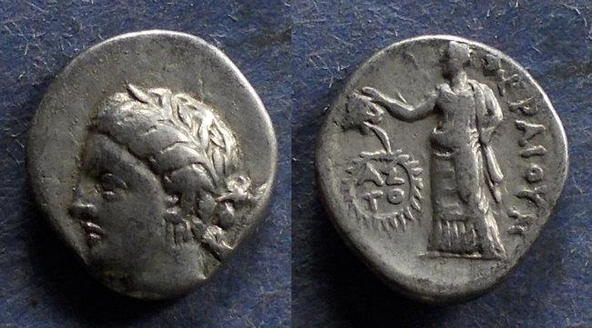 Ancient Coins - Thessaly, Pherai Circa 270 BC, Hemidrachm