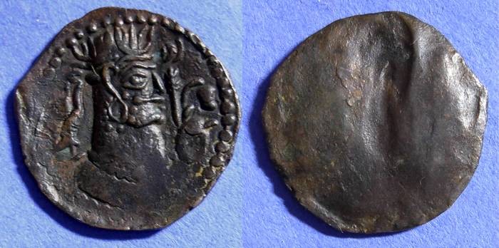 Ancient Coins - Alchon Huns - Narendra -570-600AD - AE Drachm