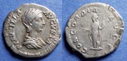 Ancient Coins - Roman Empire, Plautilla 202-5, Silver Denarius