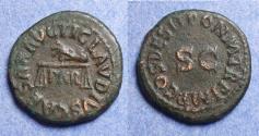 Ancient Coins - Roman Empire, Claudius 41-54, Bronze Quadrans
