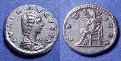 Ancient Coins - Roman Empire, Julia Domna 193-217, Silver Denarius