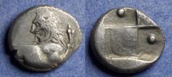 Ancient Coins - Thrace, Chersonesos 386-338 BC, Silver Hemidrachm