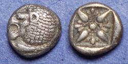 Ancient Coins - Ionia, Miletos Circa 500 BC, Silver Diobol